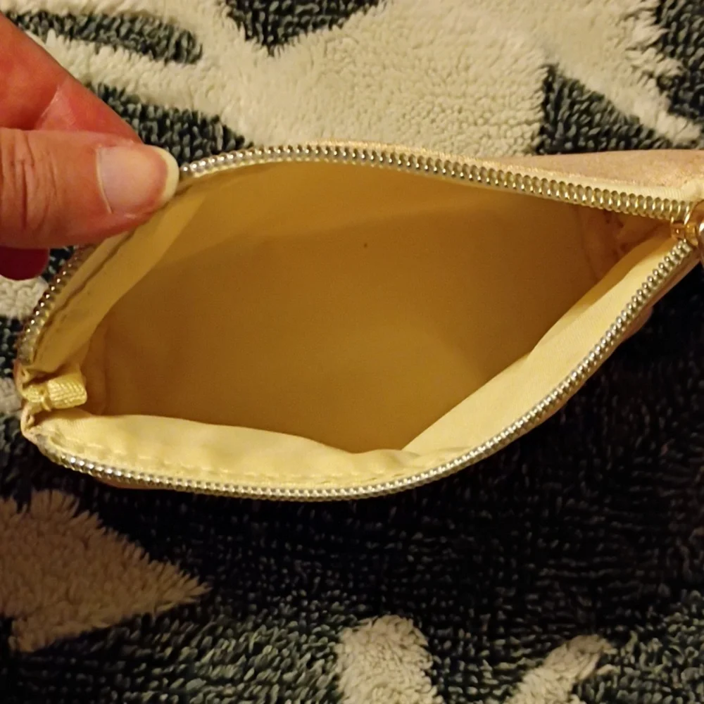 FREE Gold Metallic Zip Cosmetic Pouch